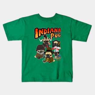 Indiana pug Kids T-Shirt